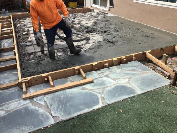 Reinforced concrete foundation